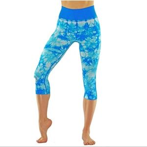 Capri leggings with marble design
